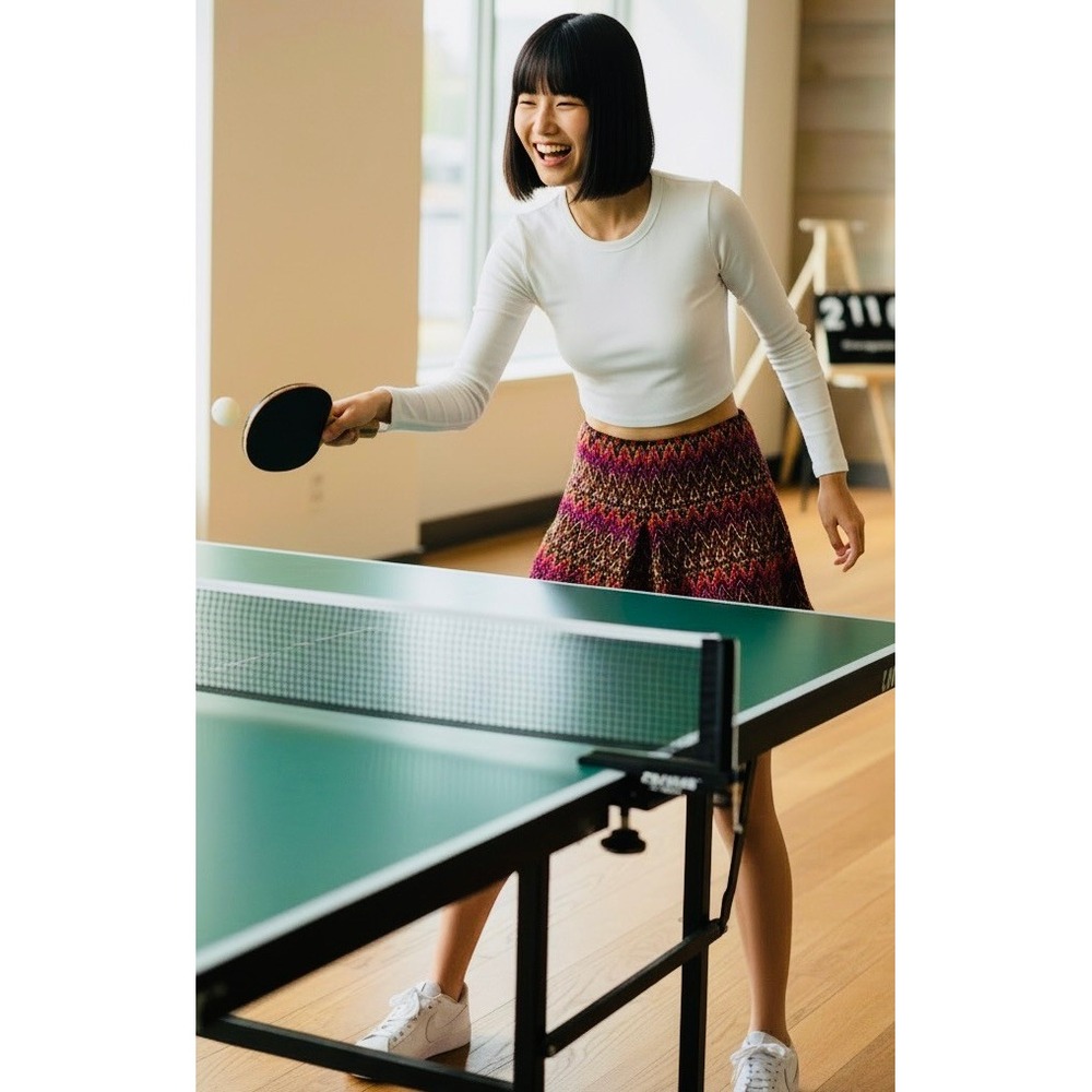 Johnny Was Annabella Wild Zigzag Mini Skirt Small‎ Tennis Flirty Wearable Art